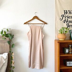 Abercrombie midi champagne dress✨